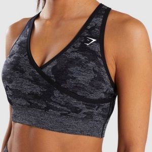 NWOT Gymshark Grey Camo Sports Bra